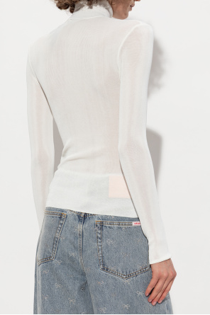 Self-Portrait Leicht transparenter Rollkragenpullover