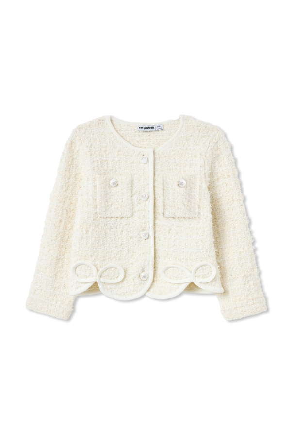 Self-Portrait Kids Cardigan with decorative trim