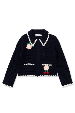 Strickjacke mit Blumenmuster