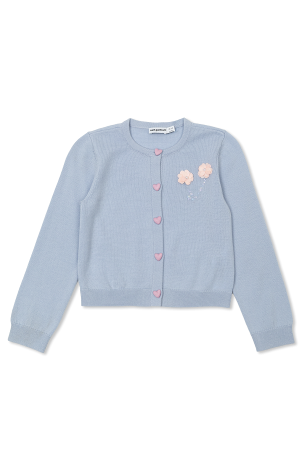 Wool cardigan with appliqué od Self-Portrait Kids