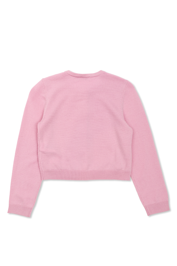 Self-Portrait Kids Wollcardigan mit dekorativem Strickmuster