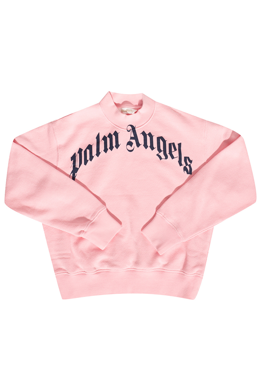 Printed cotton jersey hoodie in pink - Palm Angels Kids