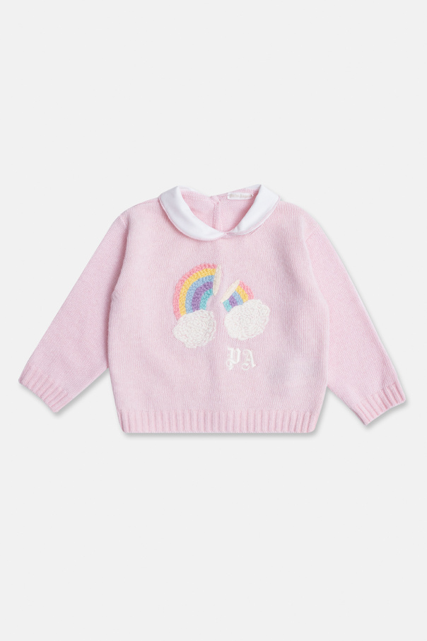 Palm Angels Kids Print Sweater with logo