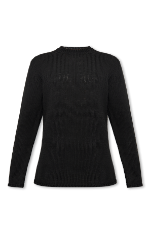 Sweater with decorative knit od Junior TEEN sequin-logo crewneck T-shirt Bianco