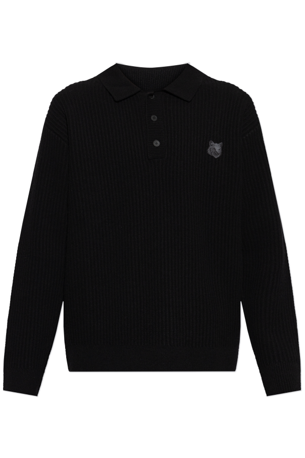 Ribbed sweater with logo od Maison Kitsuné