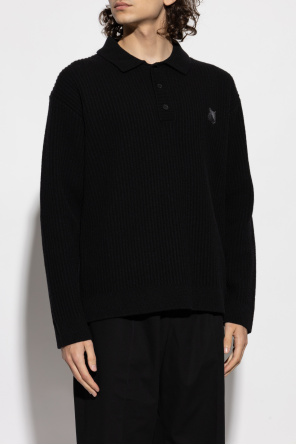 Maison Kitsuné Ribbed sweater with logo