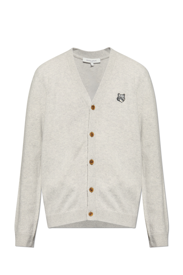 Cardigan with logo patch od Maison Kitsuné
