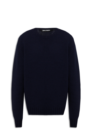 Wool sweater with logo