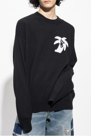 Palm Angels sweater mcq with motif of palm tree