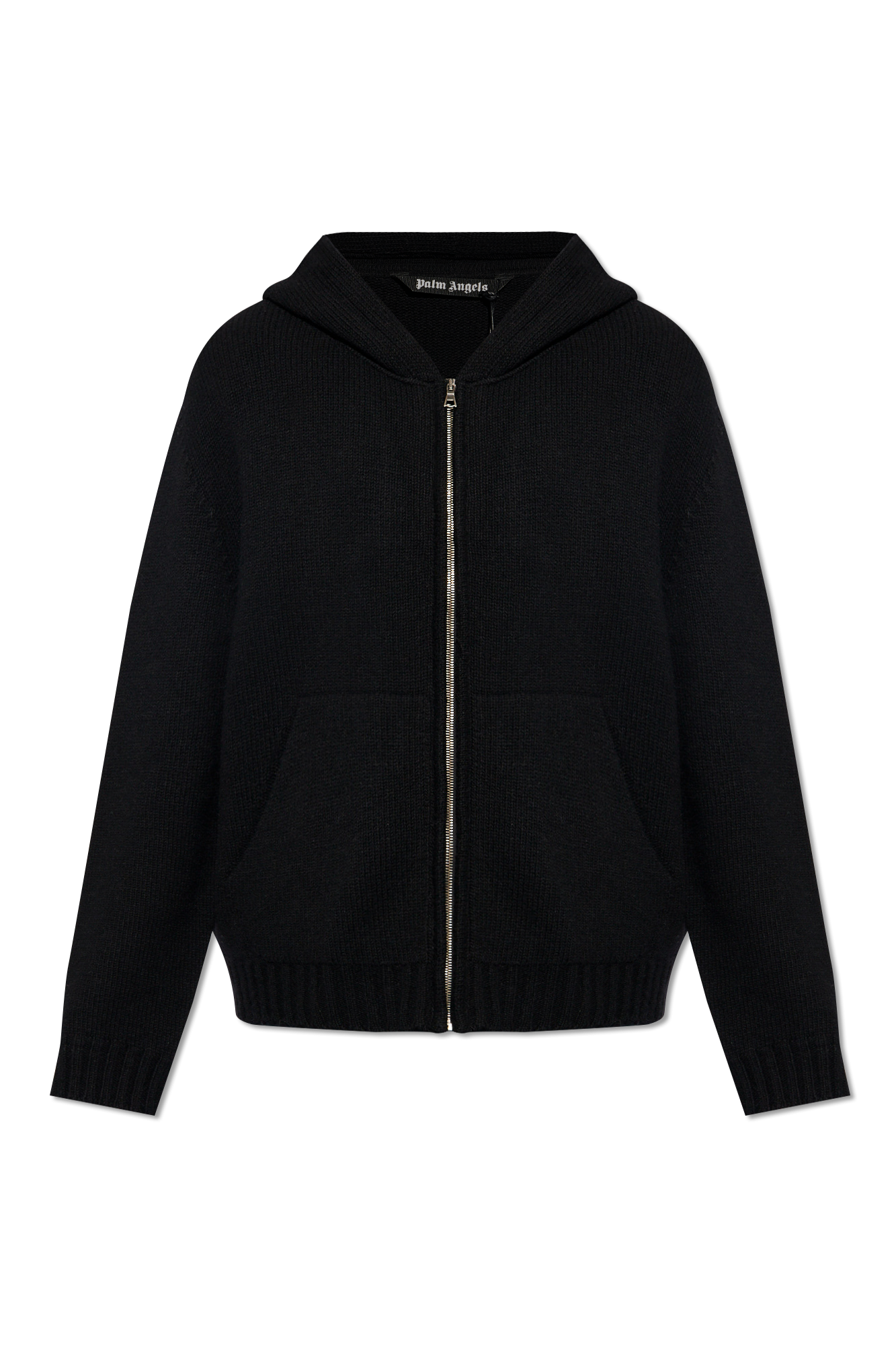 Palm Angels Wool round-collar hoodie