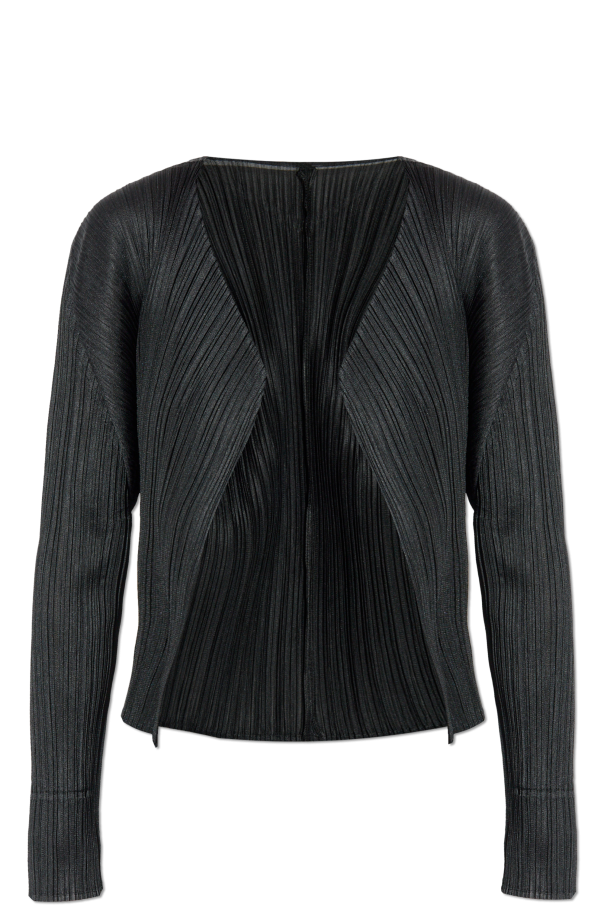 Pleats Please Issey Miyake Pleated Cardigan