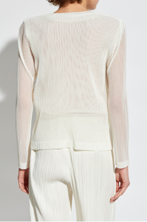 Pleats Please Issey Miyake Transparent Cardigan