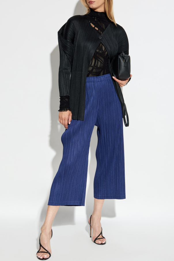 Pleats Please Issey Miyake Pleated Cardigan