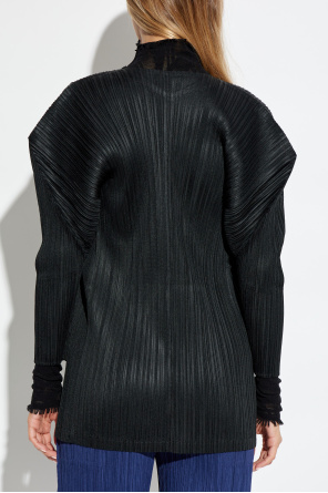 Pleats Please Issey Miyake Pleated Cardigan