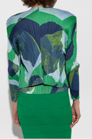 Pleats Please Issey Miyake Pleated Cardigan