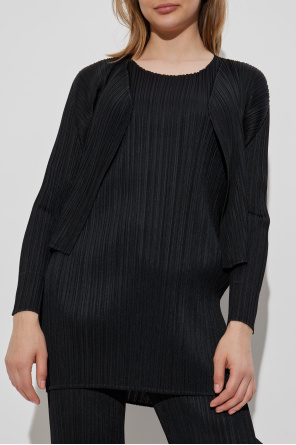 Pleats Please Issey Miyake Pleated cardigan