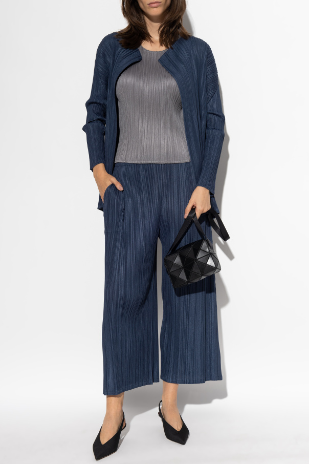 Pleats Please Issey Miyake Pleated cardigan