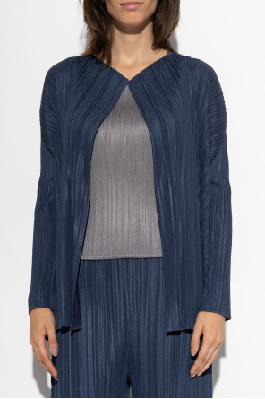 Pleats Please Issey Miyake Pleated cardigan