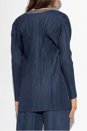 Pleats Please Issey Miyake Pleated cardigan