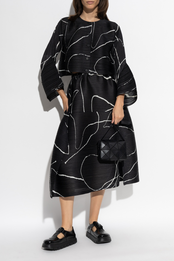 Pleats Please Issey Miyake Pleated cardigan
