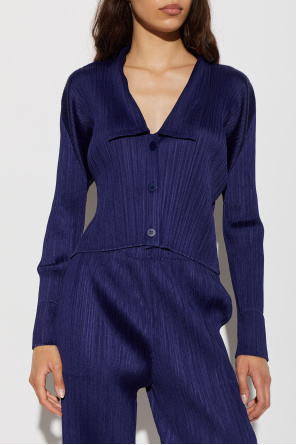 Pleats Please Issey Miyake Pleated cardigan