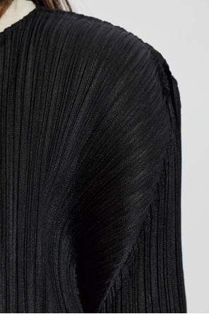 Pleats Please Issey Miyake Cárdigan plisado con aberturas laterales