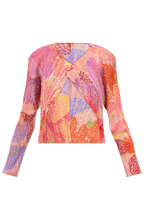Pleated cardigan