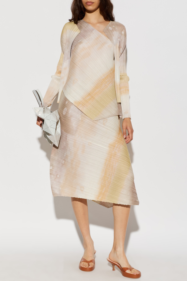 Pleats Please Issey Miyake Pleated cardigan
