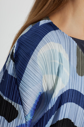 Pleats Please Issey Miyake Cardigã plissado
