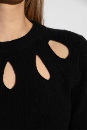 Erdem ‘Felicity’ cutout wool hand sweater