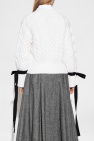 Erdem WHITE ‘Agatha’ cardigan with tied sleeves