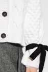 Erdem WHITE ‘Agatha’ cardigan with tied sleeves