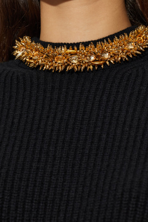Balmain Jersey con aplicaciones en el escote