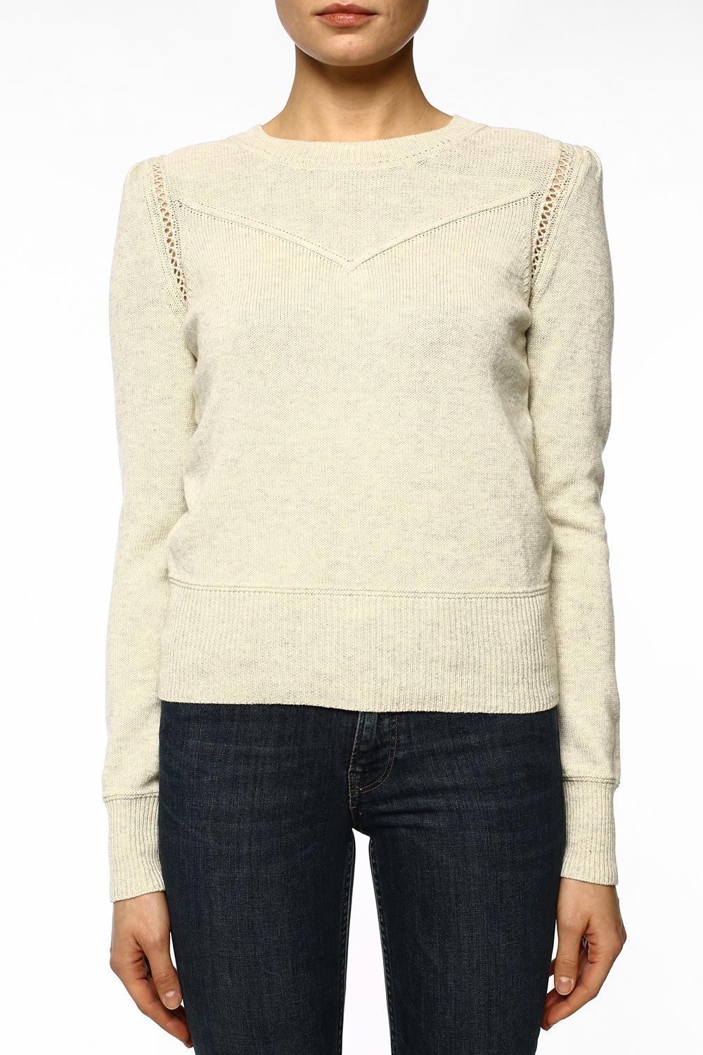 padded shoulder sweater