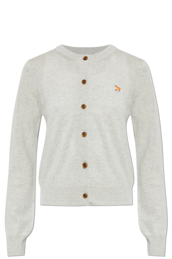 Cardigan with logo patch od Maison Kitsuné