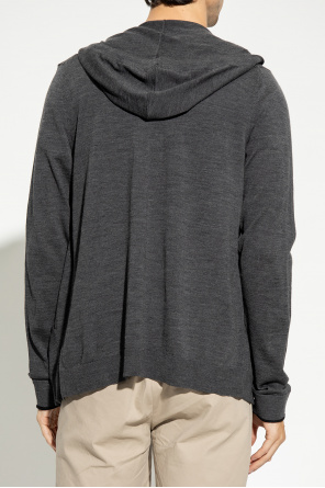 heart print textured shirt ‘Clash’ hooded sweater