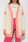 Palm Angels cream Oversize cardigan