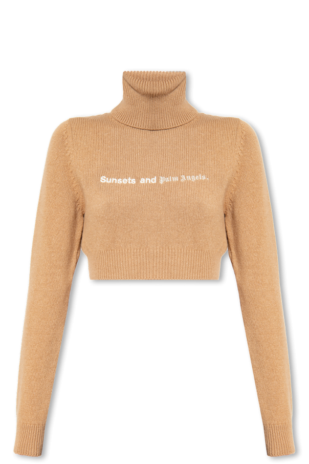 Palm Angels Cropped turtleneck sweater