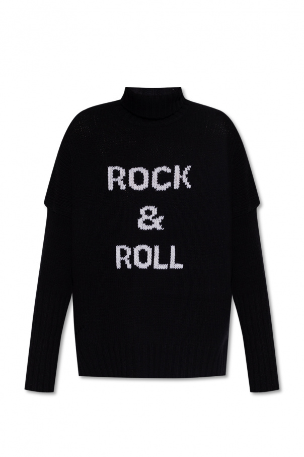 logo-tape crew-neck T-shirt ‘Alma’ wool sweater
