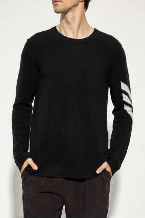 Cropped hoodie 3 bands ‘Kennedy’ cashmere sweater