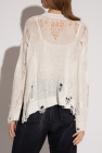 R13 Asymmetric sweater with vintage effect