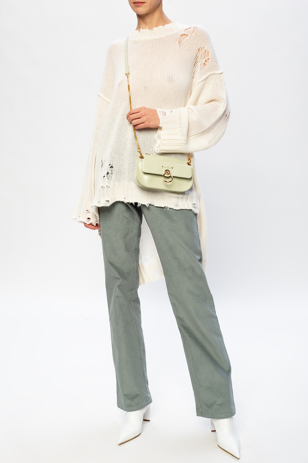 White Oversize cashmere sweater R13 - Vitkac France