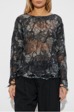 R13 Pullover mit Vintage-Effekt