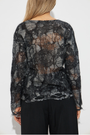 R13 Pullover mit Vintage-Effekt