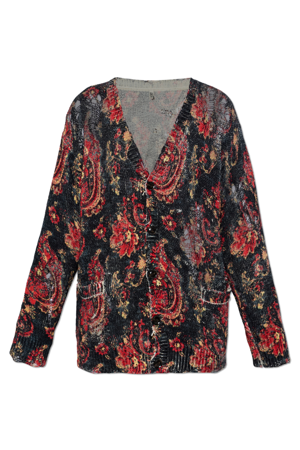 Cardigan with a vintage effect od R13