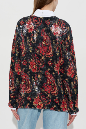 R13 Cardigan mit Vintage-Effekt