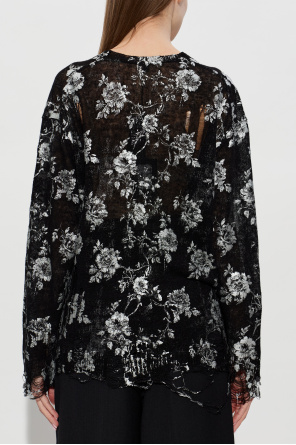 R13 Cardigan mit Vintage-Effekt