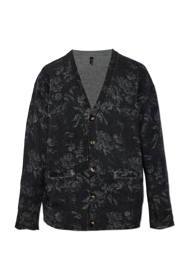 Wool cardigan with floral motif od R13