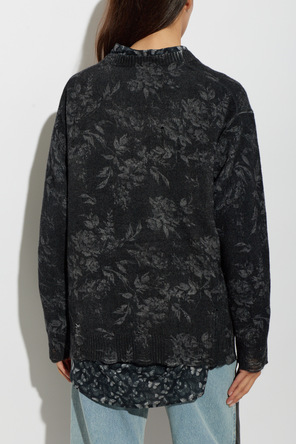 R13 Wool cardigan with floral motif