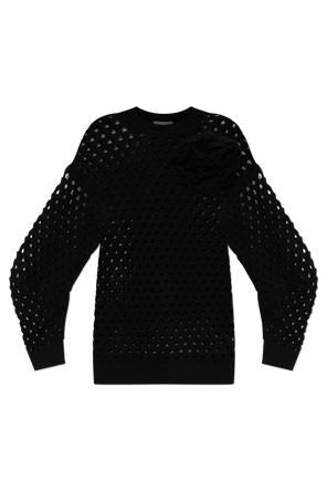 Woolen openwork sweater
